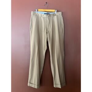 Incotex Slowear Men's Super 100s Wool Dress Pants 34 High Comfort Tan Trousers
